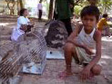 Phnom Penh vendeur oiseaux